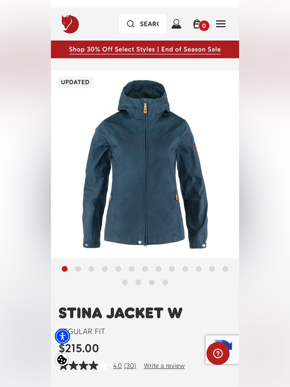 Fjallraven Women's Hooded Utility Jacket in Deep Blue